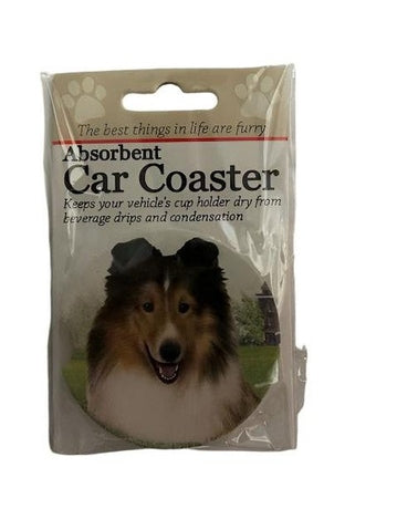 Car Coaster Sheltie Dog 231 - 37