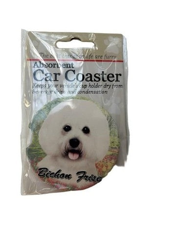 Car Coaster Bichon Frise Dog 231-4