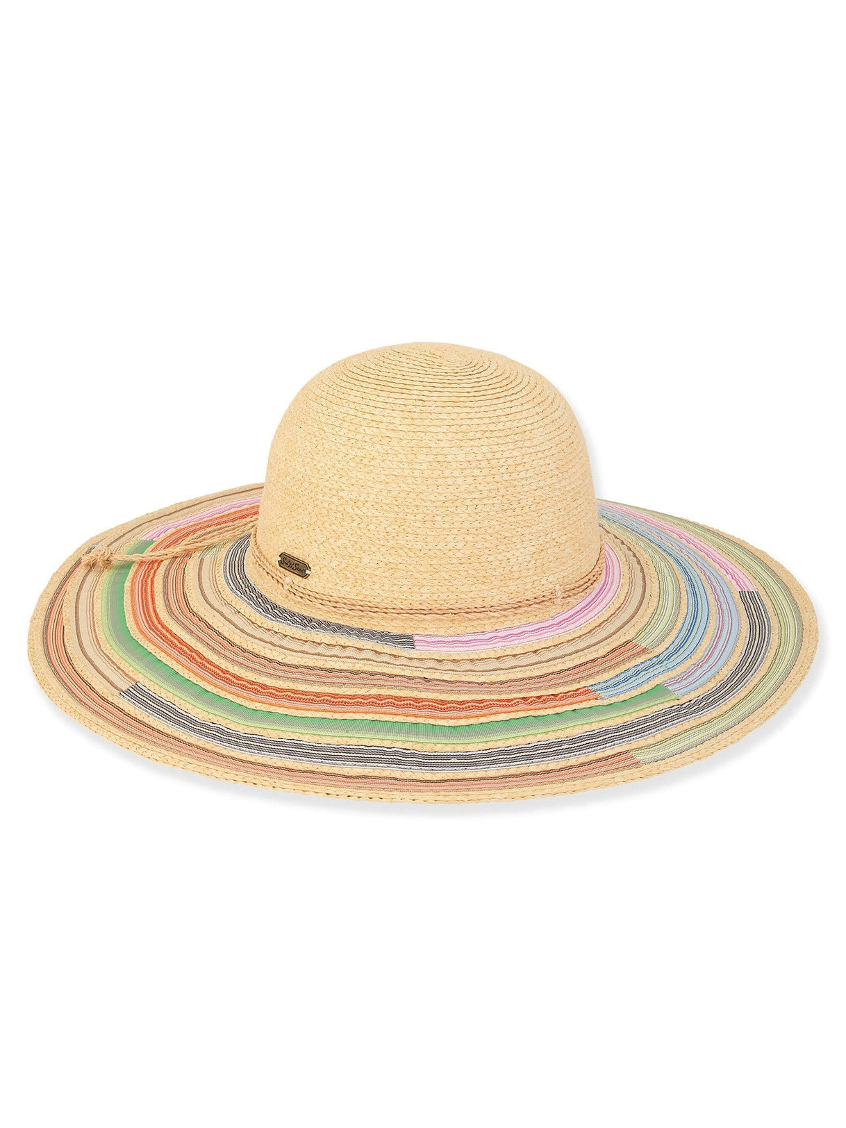 Hat Pink Paperstraw Floppy Brim-Women's-HH3034B