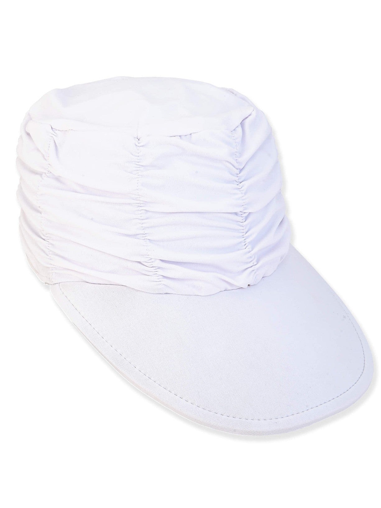 Hat White Lycra Cap 3.5"Brim Women's HH3058A