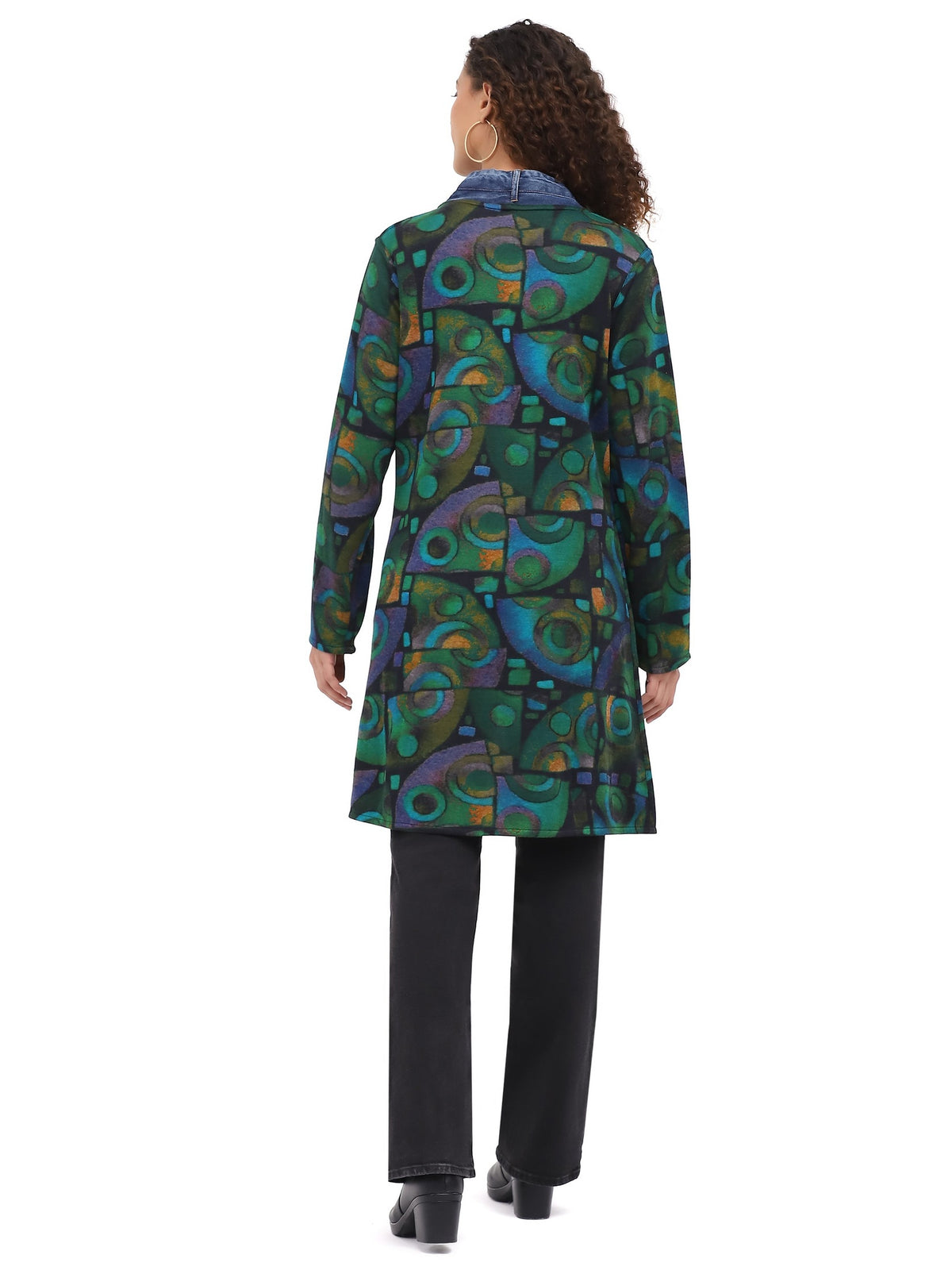 Jacket Reversible Hanna Open Front Black/Blue/Green Women's 26W2255E36