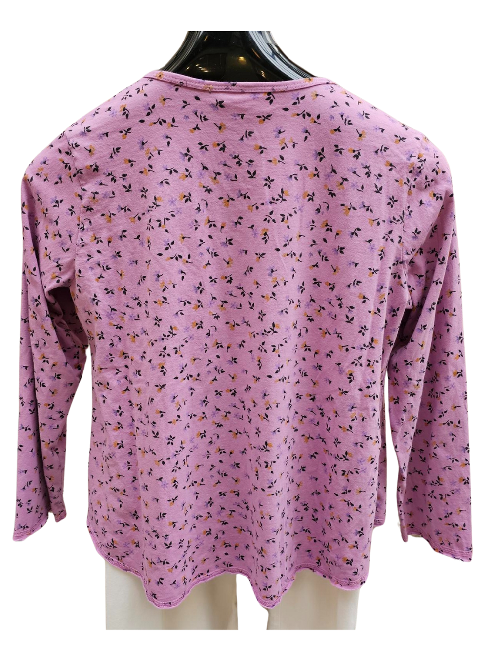 Cardigan / Shirt Pink Wisteria Flora 5 Button Front Long Sleeve Bv576