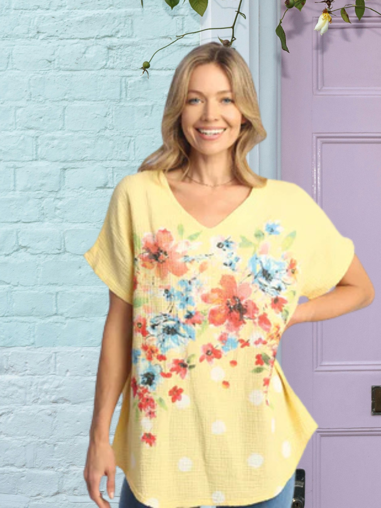 M104-1940 Bossa Nova Mineral - Gauze short sleeve