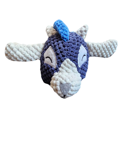 Goat Hotdog Dog Toy Blue