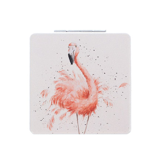 Compact Mirror - MR006 - Pretty in Pink Flamingo 
