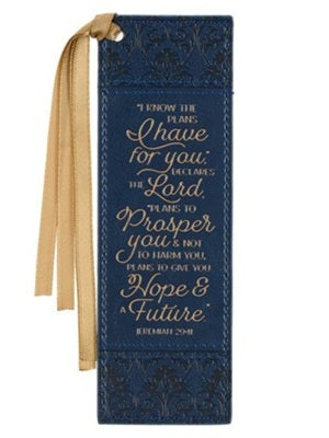 Bookmark I Know The Plans Blue Faux Leather Bmf154