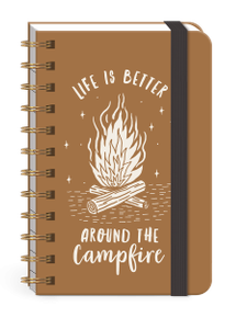 3 x 4 Note Pad Camping Icons Campfire Spiral Pocket 32601