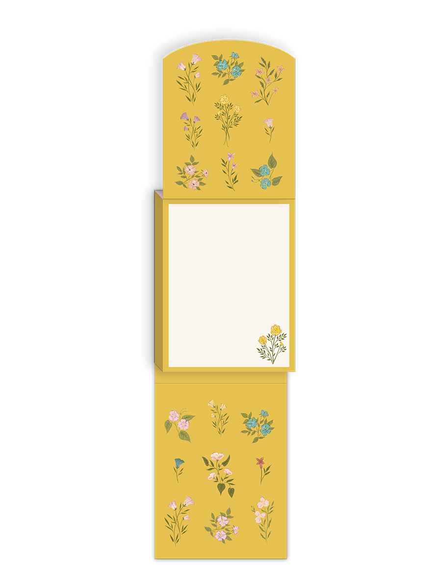 3 x 4 Note Pad Flower Pets White Cat