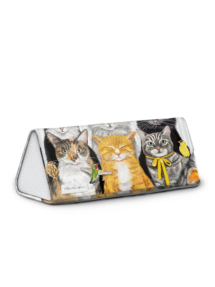 Eye Glass Case Vegan Leather Mary Lake Cats 42026