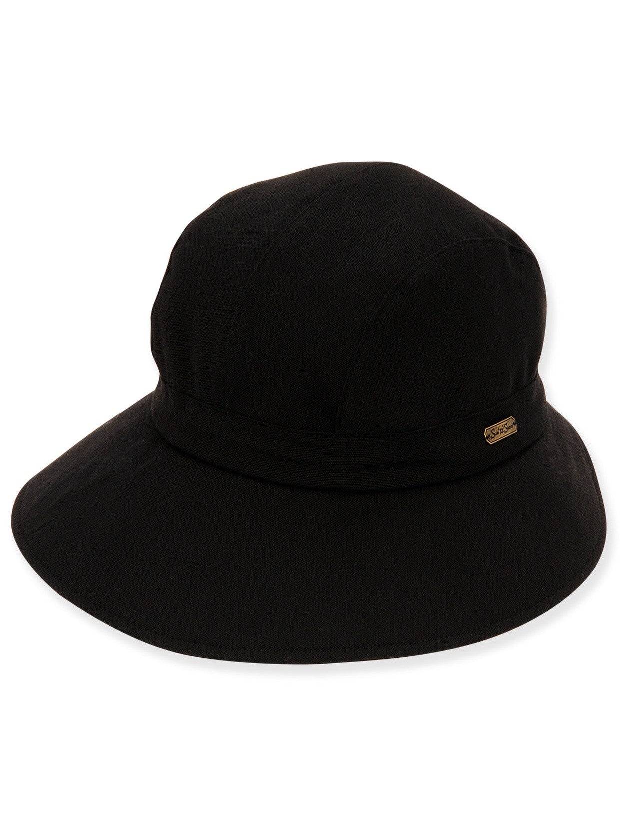 Hat Black Cotton Tapered Cap Women's HH1391A