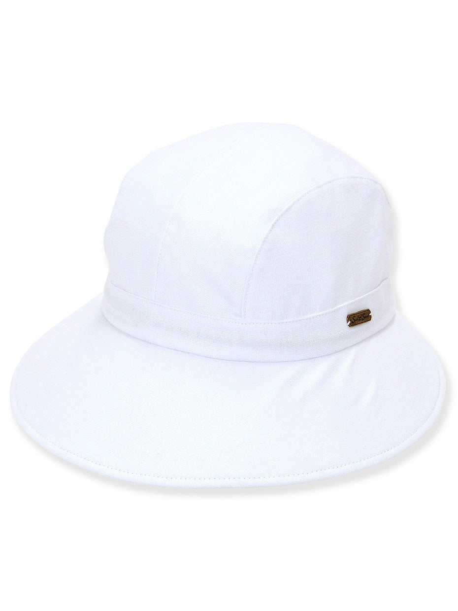 Hat White Cotton Tapered Cap Women's HH1391C