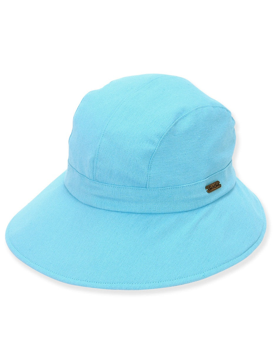 Hat Blue Cotton Tapered Cap Women's HH1391E