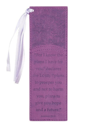 Bookmark I Know The Plans Purple Faux Leather Bmf022