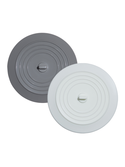 Drain cover Silicone 2 Set 6" Grey & White 22160