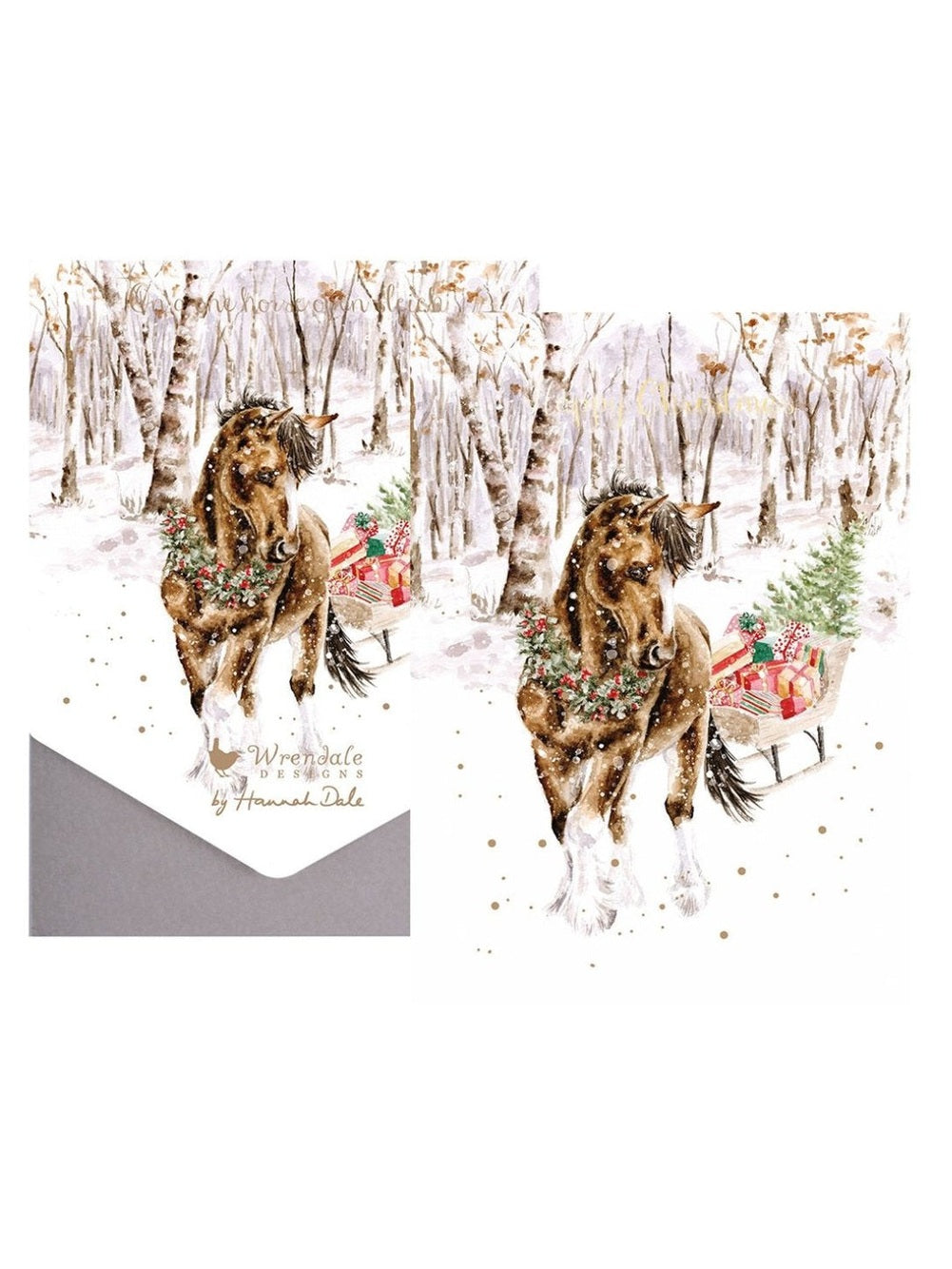 Christmas Card Snowy Sleigh Ride 8pk Axncp039