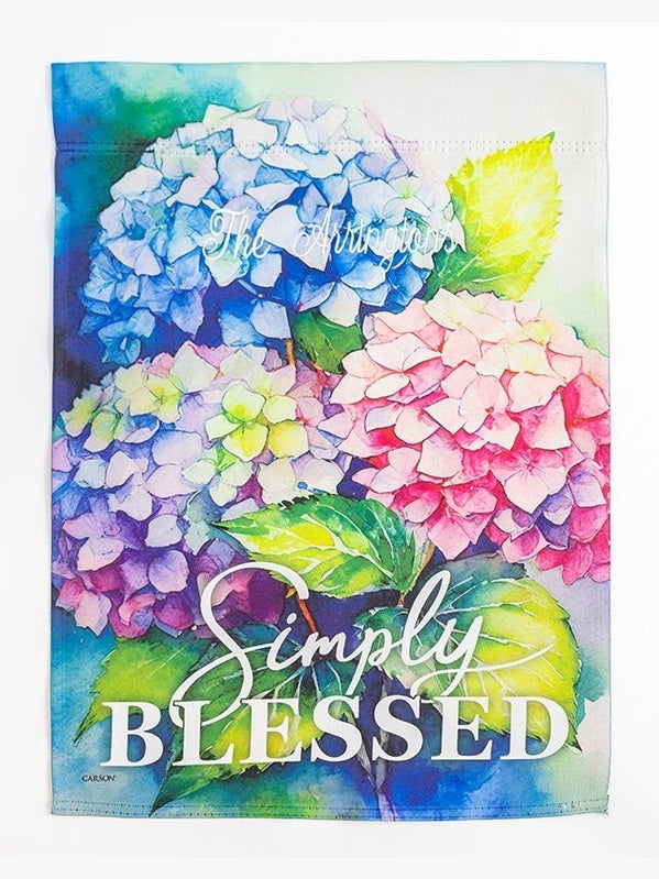 Garden Flag Double Sided Simply Blessed Hydrangeas In Bloom 53375