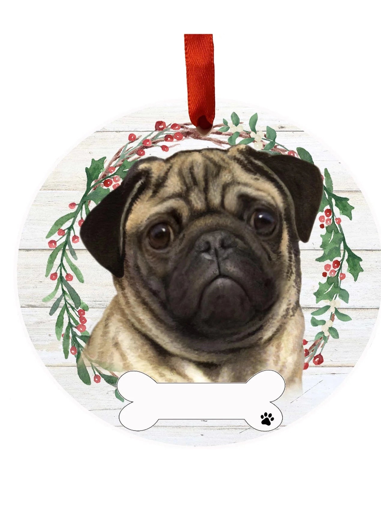 Christmas Ornament Pug Dog 550-31