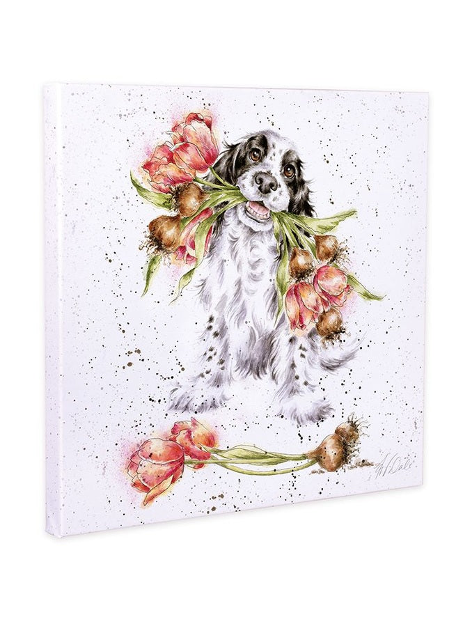 Wrendale Canvas Art CS209 Black and White Dog