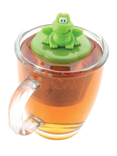 Tea Cup Infuser Floating Frog Green 10033
