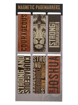 Magnetic Bookmark Strong & Courageous Mgb078