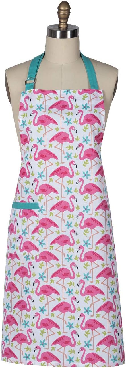 Apron Adult Flamingo White/Pink Women's R4531