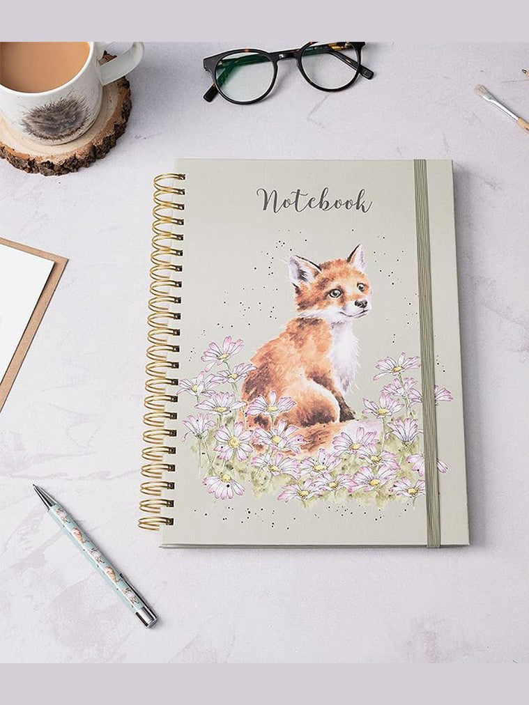 Spiral Notebook Fox Make My Daisy Green Lhb012