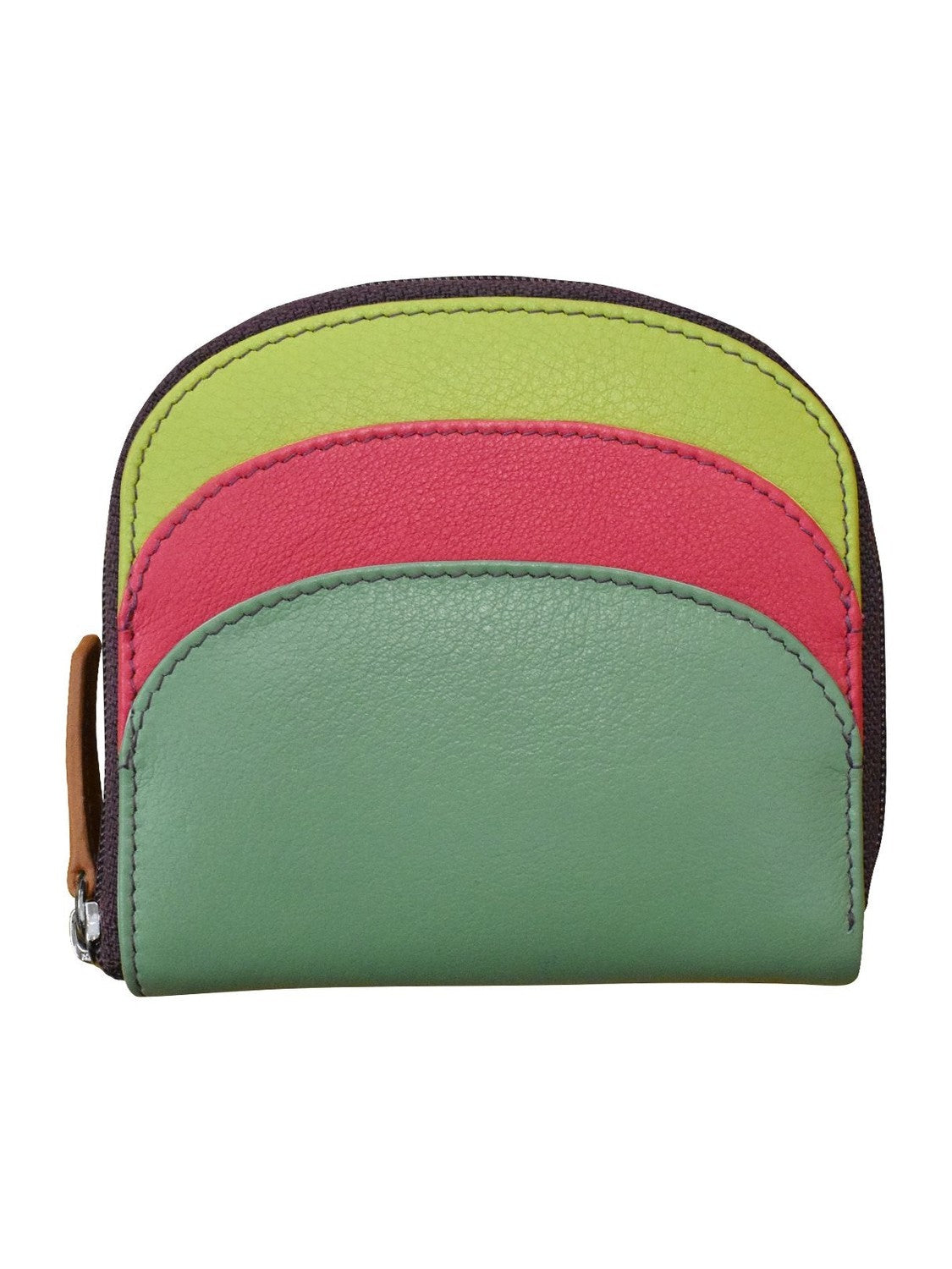 Wallet Small Dome Sage Multi Leather RFID Blocking 6235