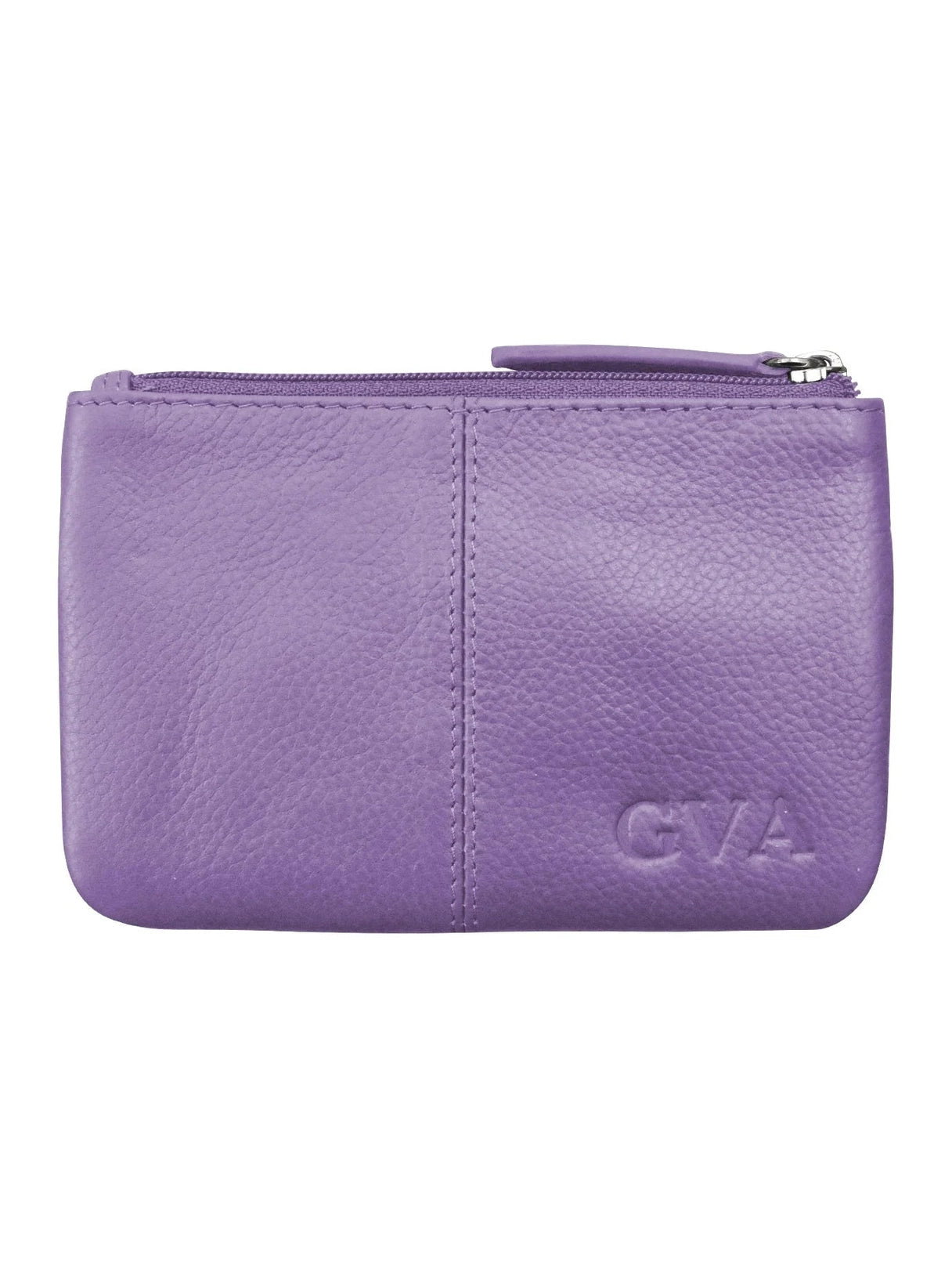 Wallet Coin Purse Planet Purple Multi Colored Leather 2 Zipper Pockets With Key Ring Rfid Protected 6413C