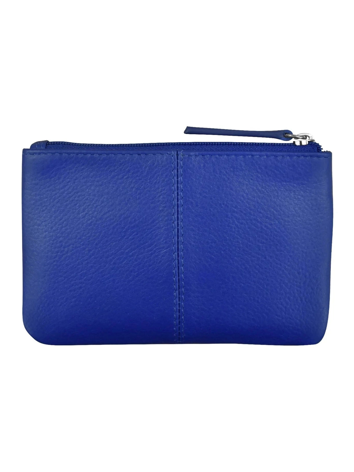 Wallet Coin Purse Denim Multi Colored Leather 2 Zipper Pockets With Key Ring Rfid Protected 6413C