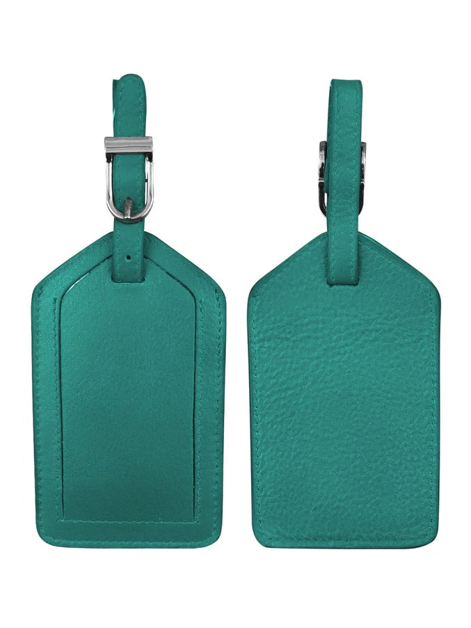 Luggage Tag - Aqua Leather 6422