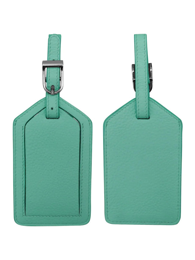 Luggage Tag - Turquoise Leather 6422