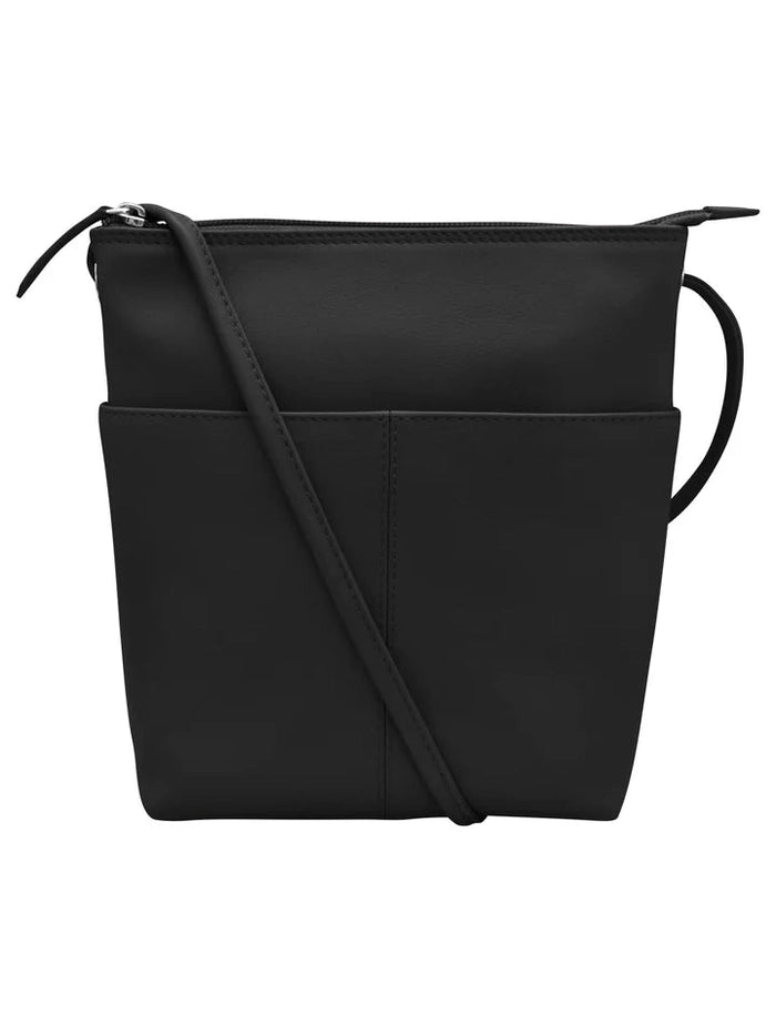 Crossbody Midi Sac Black Leather 6661 Bag