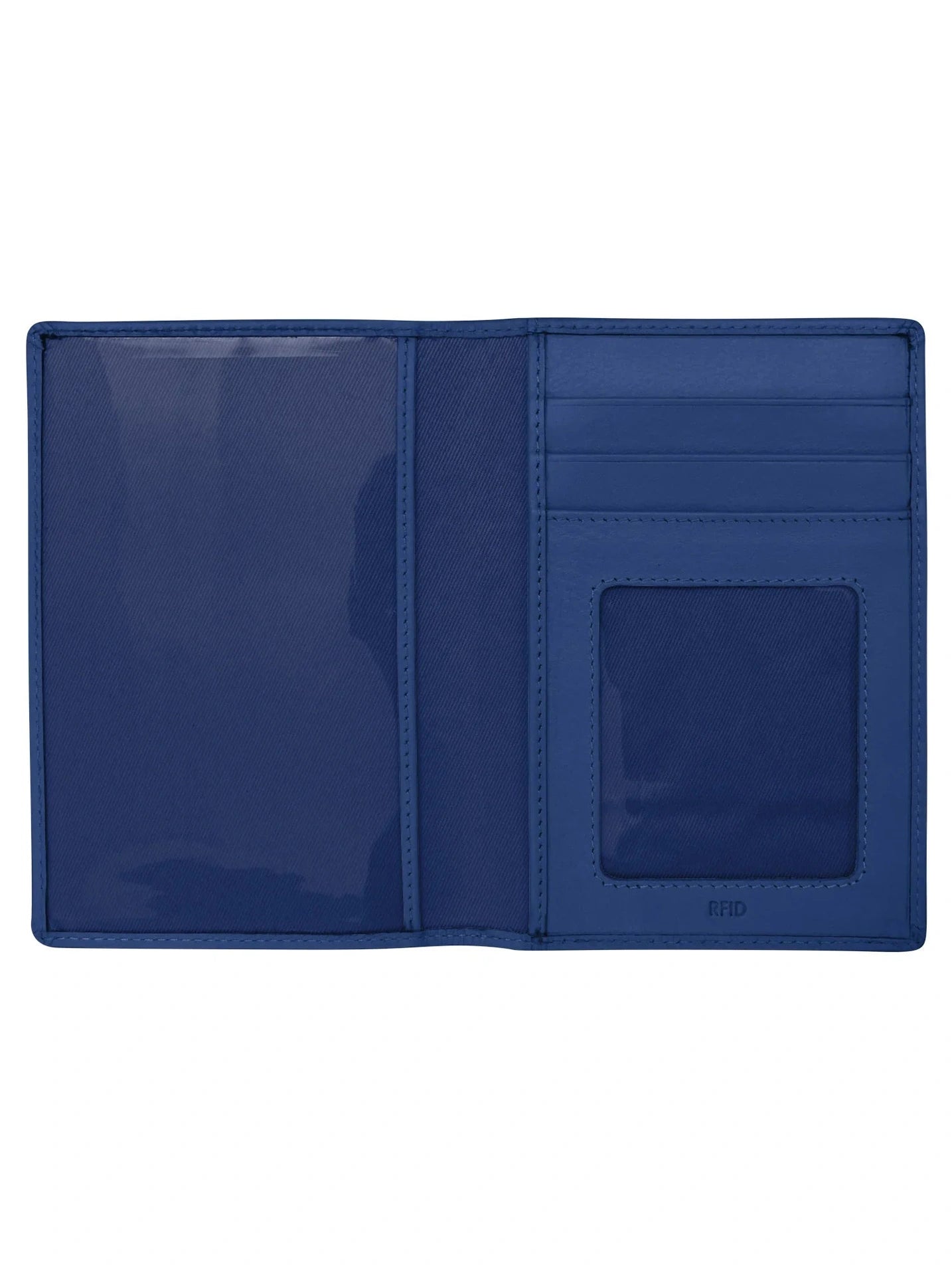 Cobalt Blue-Rfid Leather Passport Wallet