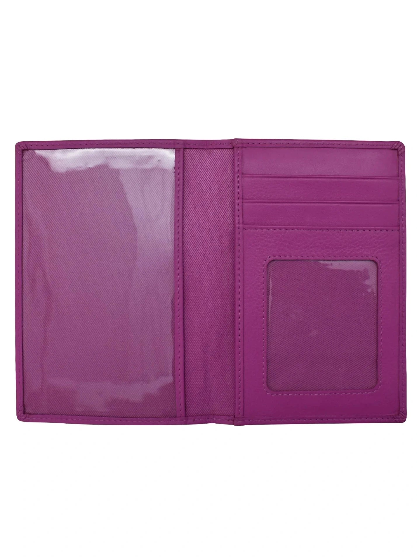 Orchid-Rfid Leather Passport Wallet