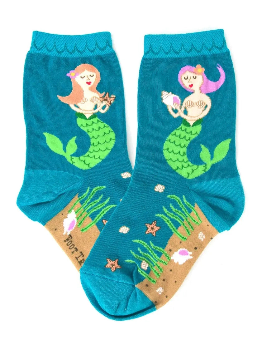 Kid's Socks Two Sizes Available Mermaid Teal 6883