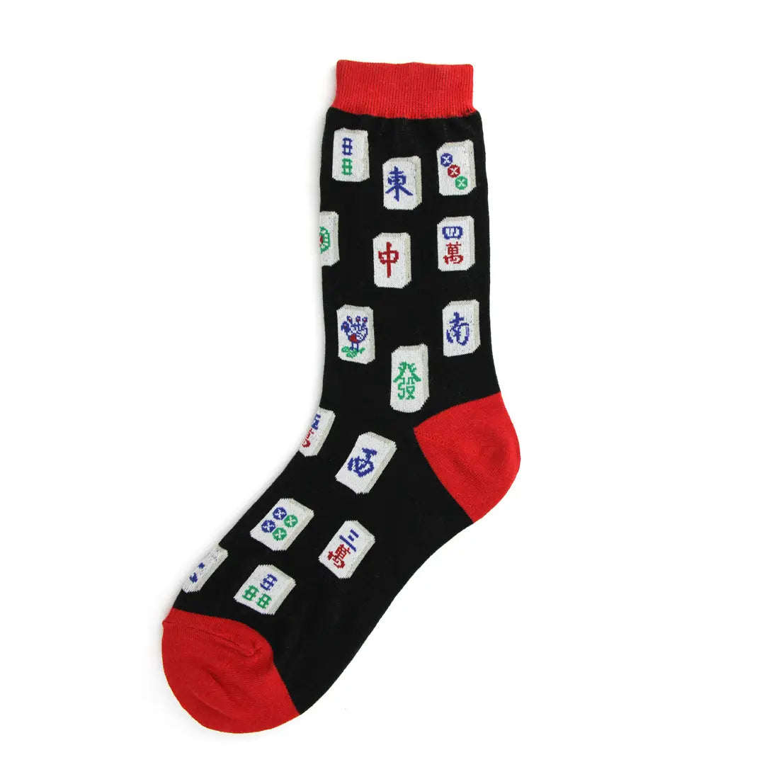 Women's Sock Mahjong Black/Red 6954