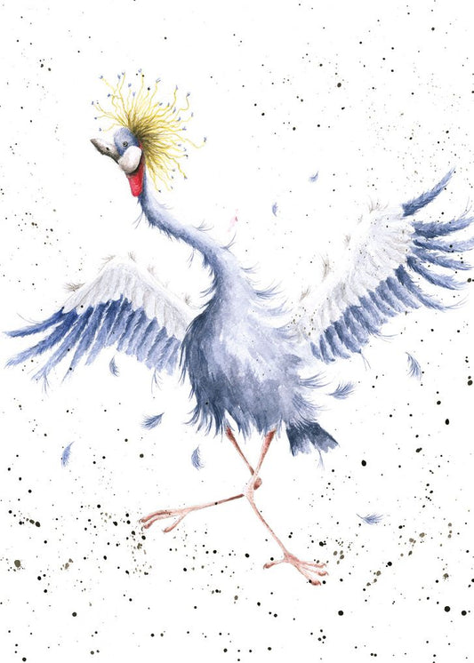 Card - AZ013 - Dancing Queen - Bird -Blank inside 