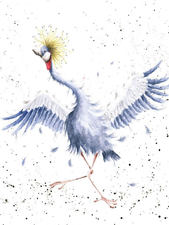 Card - AZ013 - Dancing Queen - Bird -Blank inside