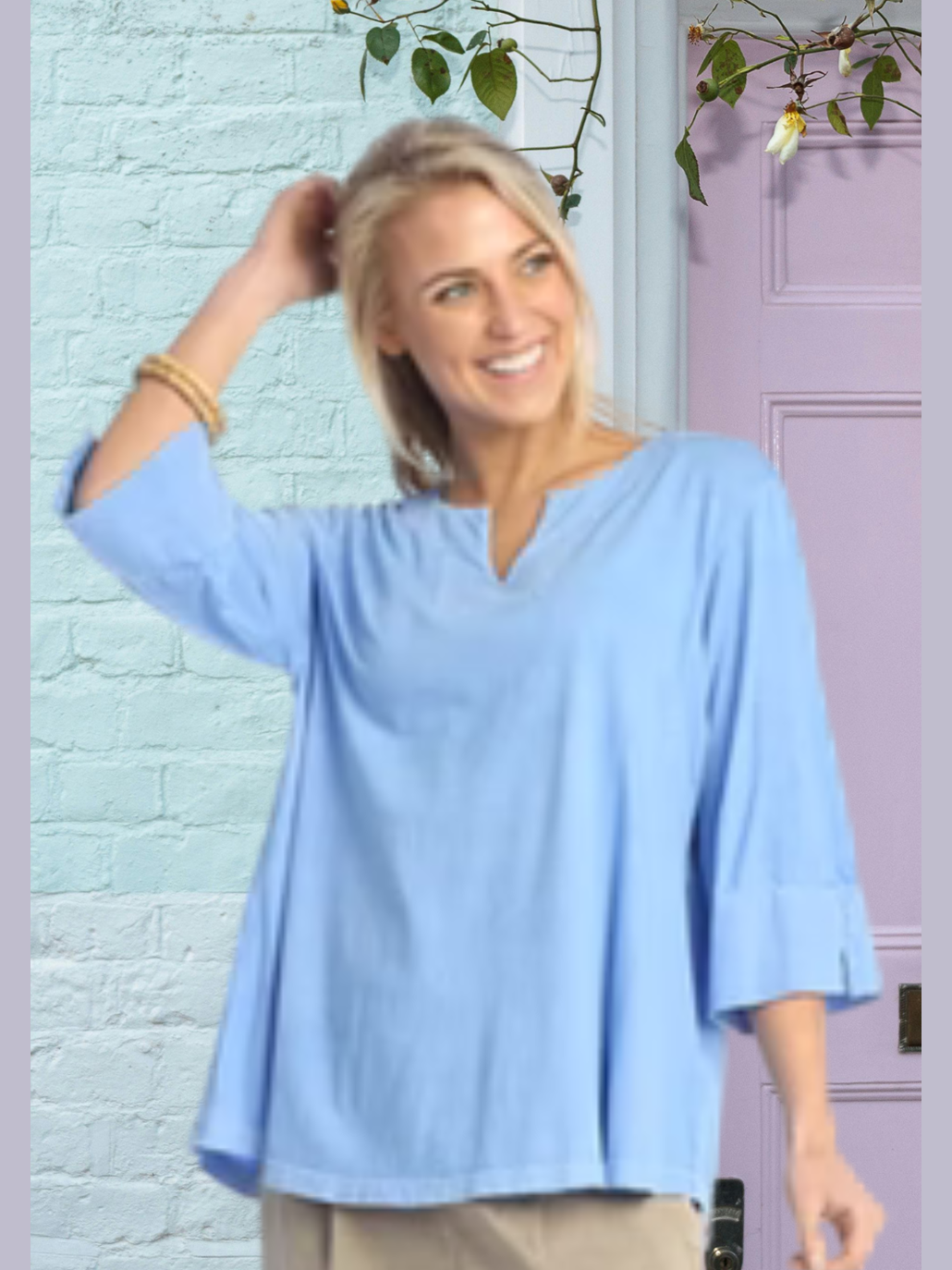 WK4-PROV - Women's Blue Top