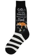 Men's Sock - Cats are like Inmates - 7011M