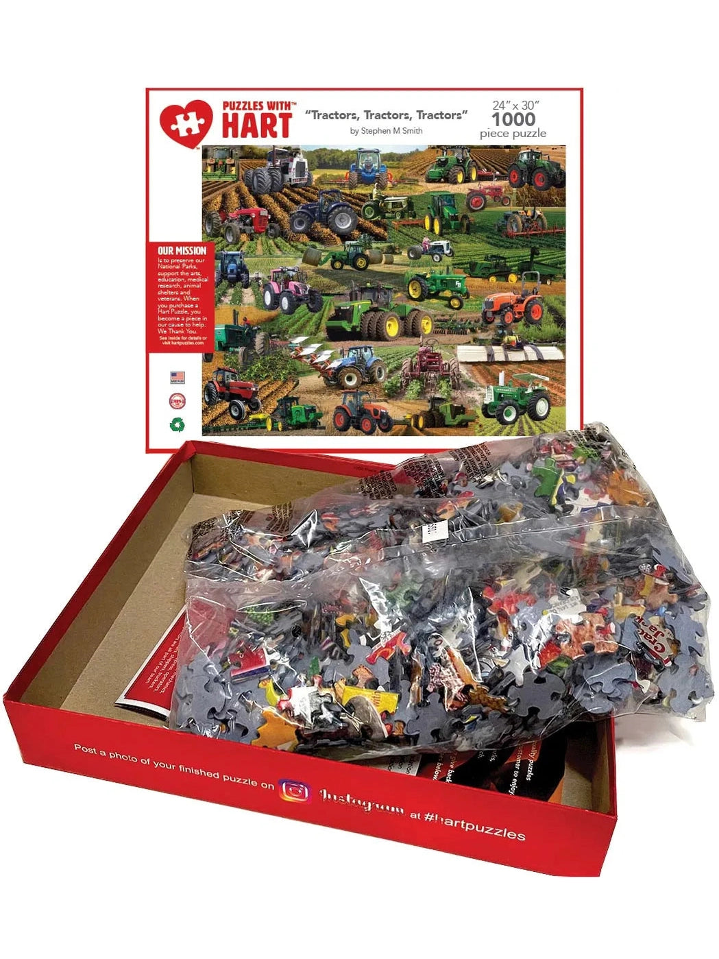 Puzzle Tractors,Tractors,Tractors 1000Pc 24 x 30" Hp231