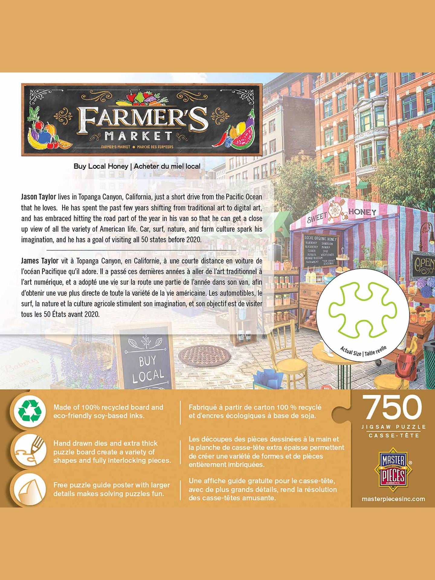 Puzzle 750 Pc Farmers Market Buy Local Honey 32017