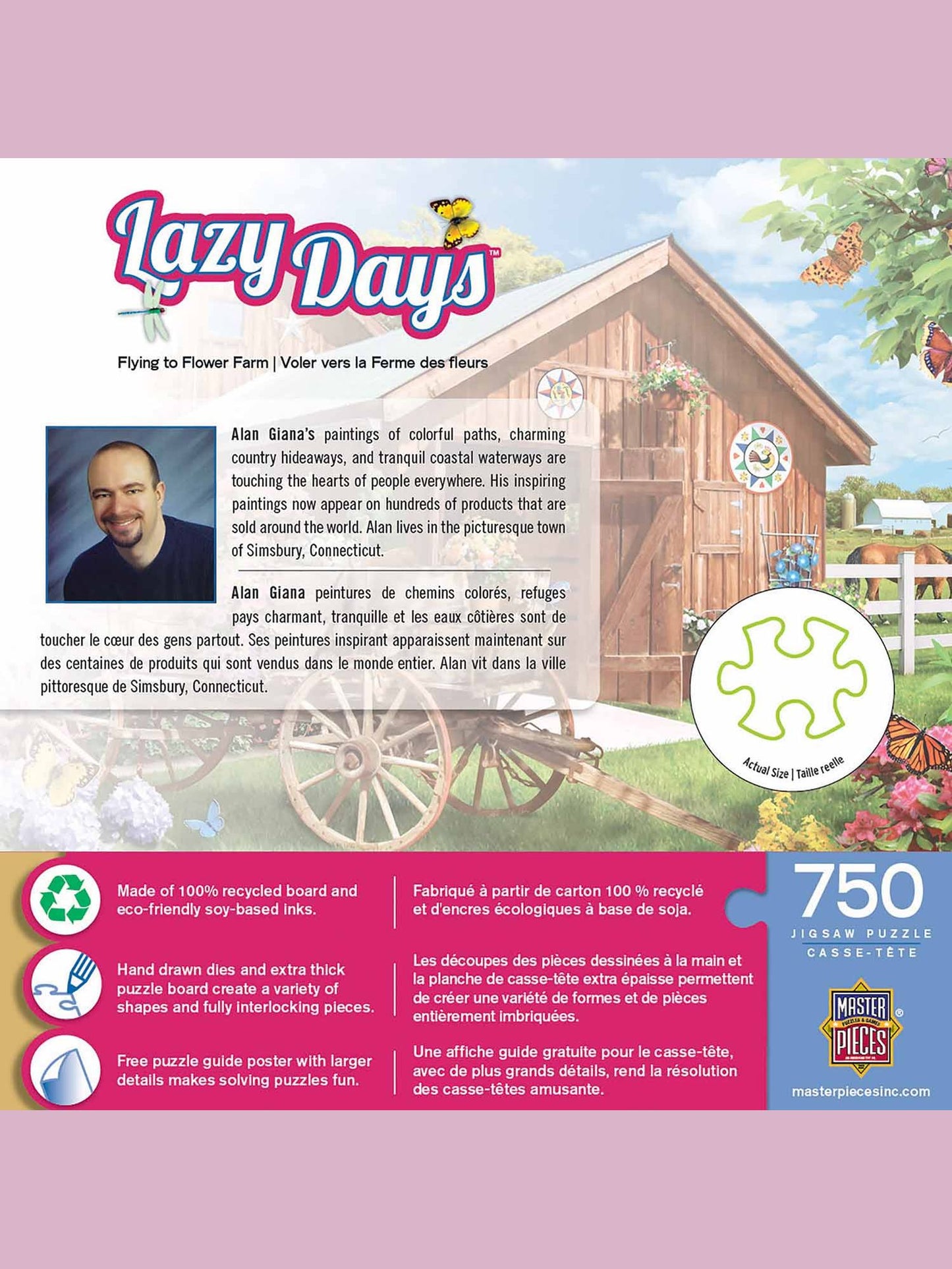 Puzzle 750 Pc Lazy Days Flying To The Flower Farm 32056