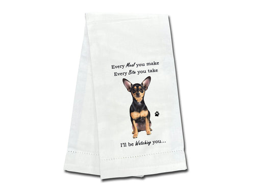 Kitchen Towel-Black Chihuahua-Every Bite You Take-711-11 