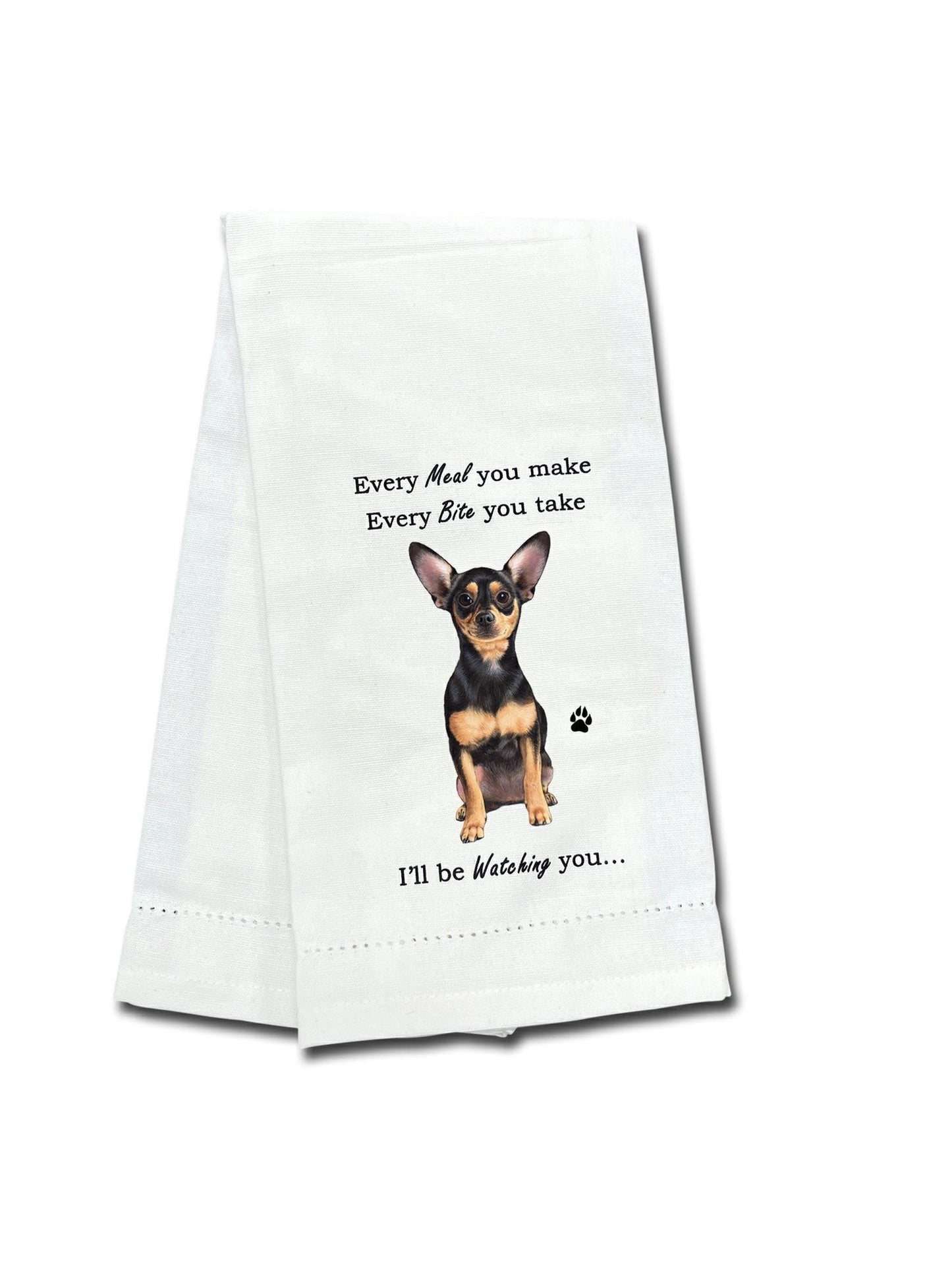 Kitchen Towel - Black Chihuahua Dog - 711-11
