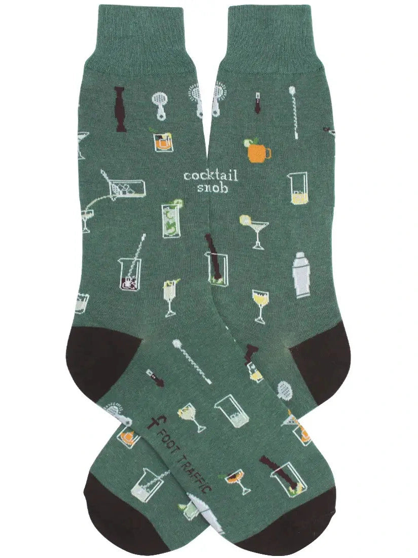 Men's Sock Cocktail Snob Green 7150M