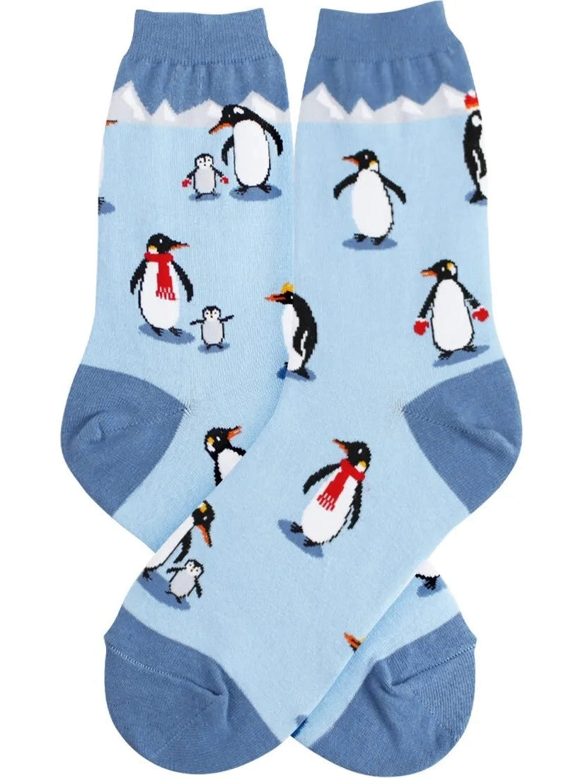 Kid's Socks Two Sizes Emperor Penguin Blue 7152