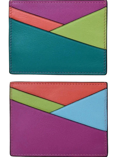 Card Holder Asymmetric Paradise Multi Leather RFID Blocking 7173