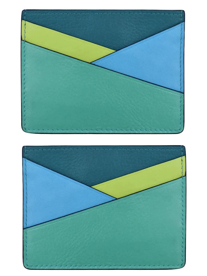 Card Holder Asymmetric Serenity Multi Leather RFID Blocking