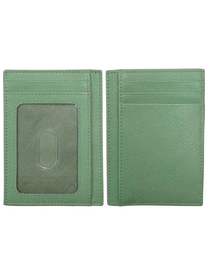 Id Card Case Sage Leather 7176
